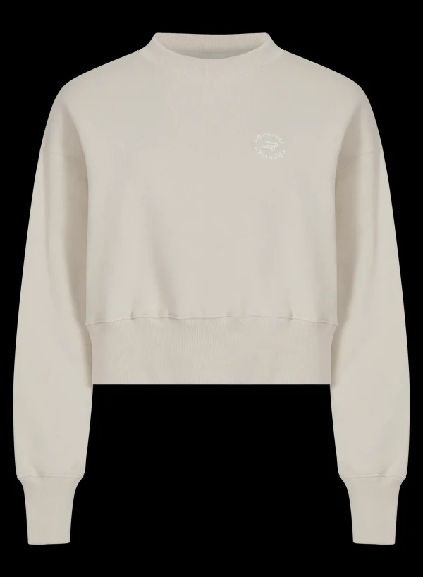 Cotton Cropped Sweatshirt, -Röhnisch Online