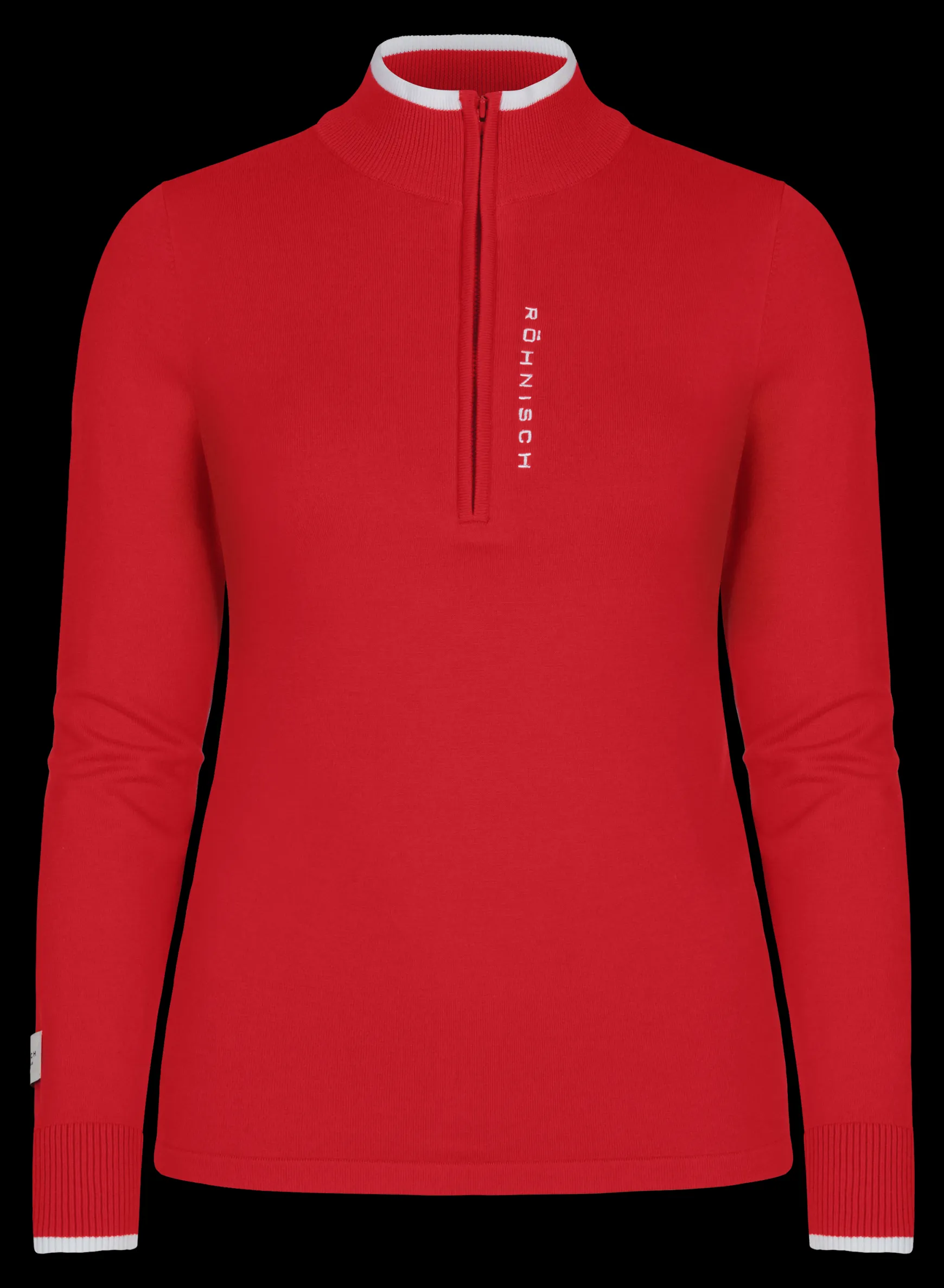 knitted_half_zip_flame_sc_1.webp Knitted Half Zip, -Röhnisch Outlet
