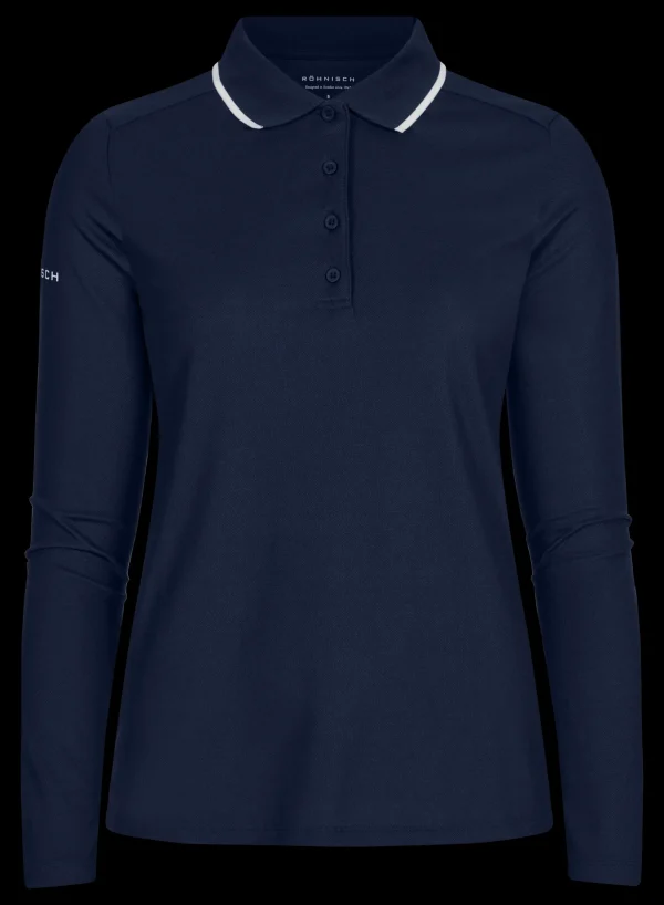 Miriam Long Sleeve Poloshirt, -Röhnisch Discount